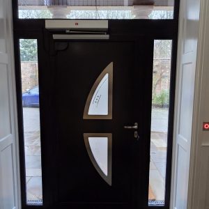 Levland Ltd - Custom built aluminum door set with automation and laser sensors