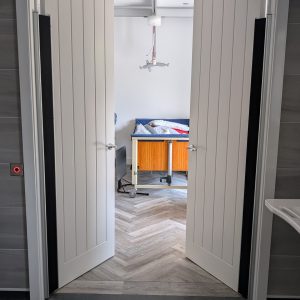 Levland Ltd - Double Auto Doors with Hoist Track 2