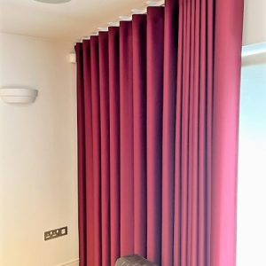 Levland Ltd - Red auto curtain