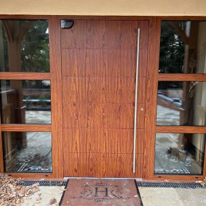 Levland Ltd - Wood Effect Aluminium Auto Door 2